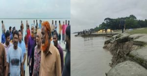 দূর্গাপাশা ভাঙ্গন প্রতিরোধের কাজে অনিয়ম ও দুর্নীতির বিরুদ্ধে মানববন্ধন