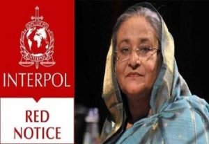 ইন্টারপোলে হাসিনাসহ ১২ জনের বিরুদ্ধে ‘রেড নোটিশ’ জারির আবেদন