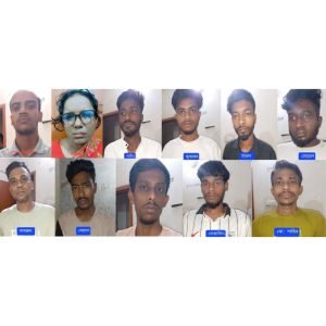 মাদক কারবারি ১১ জনকে গ্রেফতার করেছে হাতিরঝিল থানা পুলিশ