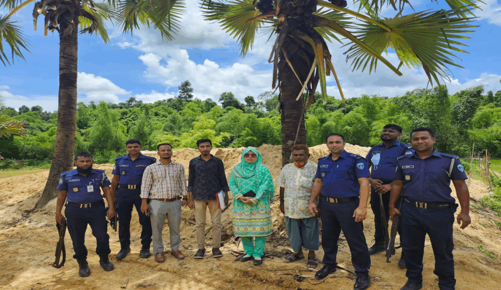 অবৈধভাবে বালু উত্তোলনে ভ্রাম্যমান আদালতে ট্রাক মালিককে জরিমানা