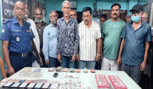 জুয়ার আসর থেকে উপজেলা বিএনপির সভাপতিসহ আটক ৩৪ জন