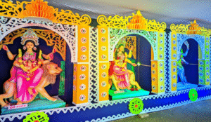 শ্রীমঙ্গলে মঙ্গলচন্ডী মন্দিরে দেশের একমাত্র আগাম দুর্গপূজা শুরু