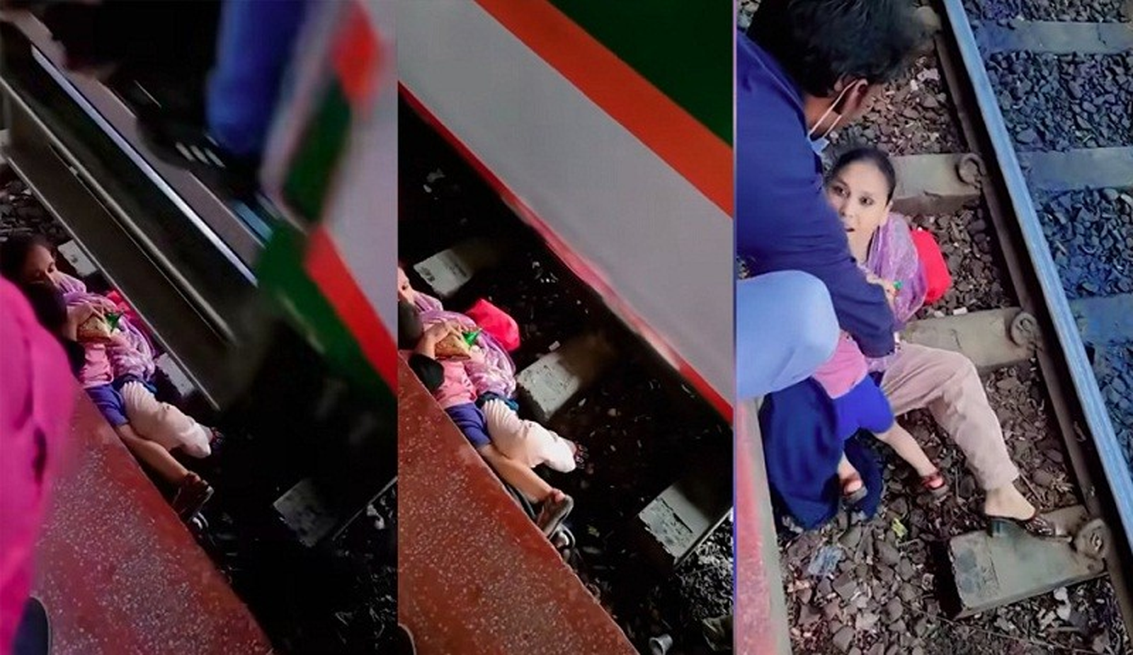 বিমানবন্দর স্টেশনে শিশুসহ নারী ট্রেনের নিচে, বেঁচে গেলেন ভাগ্যক্রমে