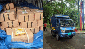 আখাউড়া বন্দর দিয়ে ভারতে পাঠানো হলো ৫শ কেজি চিনিগুড়া চাল