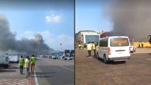 শাহজালাল আন্তর্জাতিক বিমানবন্দরের কার্গো ভিলেজে আগুন