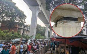 মেট্রোরেলের বিয়ারিং প্যাড মাথায় পড়ে পথচারী নিহত
