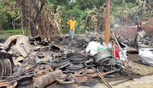 খাগড়াছড়িতে আগুনে পুড়ে ছাই ১৯ দোকান