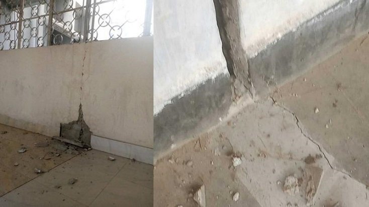 ভূমিকম্পে অর্ধশতাধিক ভবনে ফাটল