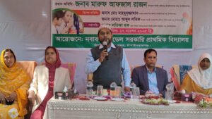 নবাবগঞ্জ প্রাথমিক বিদ্যালয়ে স্কুল ফিডিং কর্মসূচির উদ্বোধন