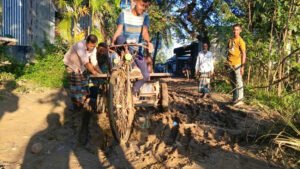 শেরপুরে কাঁচা সড়কে ভোগান্তিতে সাধারণ মানুষ