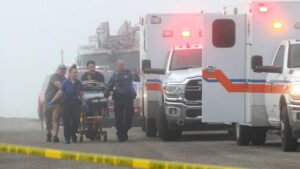 টেক্সাস উপকূলে মেক্সিকান নৌবাহিনীর মেডিকেল বিমান বিধ্বস্ত