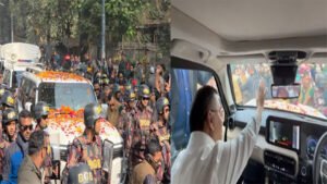 নির্বাচন অফিসের পথে তারেক রহমান