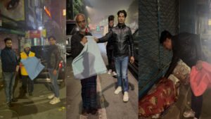 মানবিক সোসাইটির উদ্যোগে শীতার্তদের মাঝে কম্বল বিতরণ