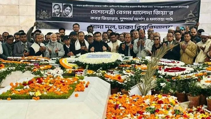 জিয়াউর রহমান ও খালেদা জিয়ার কবরে ইউট্যাবের শ্রদ্ধা