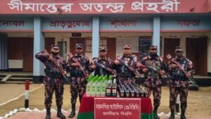 ভারতীয় মদ ও চোরাচালানি মালামাল জব্দ