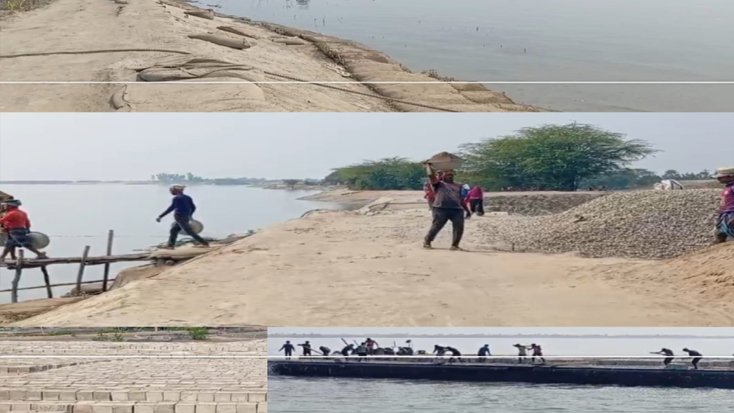 বন্যা নিয়ন্ত্রণ বাঁধ ও সুইচগেটের কাজ দ্রুত গতিতে এগিয়ে চলেছে