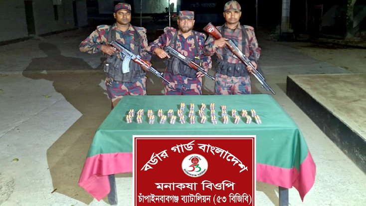 বিজিবি'র অভিযানে বিপুল ভারতীয় ট্যাপেন্টান্ডল ট্যাবলেট জব্দ