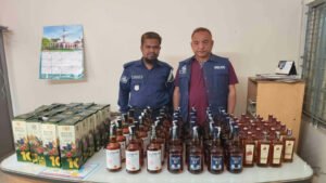 শেরপুরে পুলিশের অভিযানে ৮৬ বোতল ভারতীয় মদ জব্দ