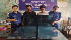 চাঁপাইনবাবগঞ্জে স্কুলের চুরি হওয়া ৩টি টিভি উদ্ধার, গ্রেফতার ২