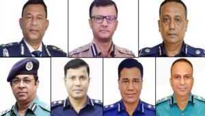 ডিআইজিসহ ৭ পুলিশ কর্মকর্তাকে বদলি