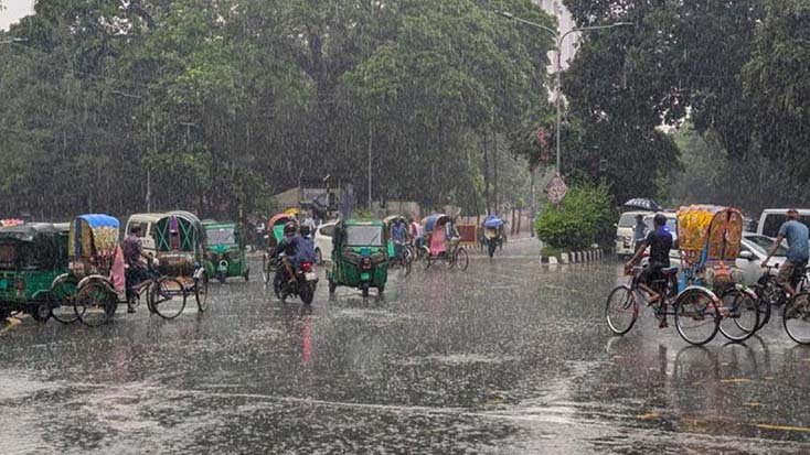 ঢাকায় ২৪ ঘণ্টায় ৪১ মিলিমিটার বৃষ্টি আজও বজ্রসহ বৃষ্টির পূর্বাভাস