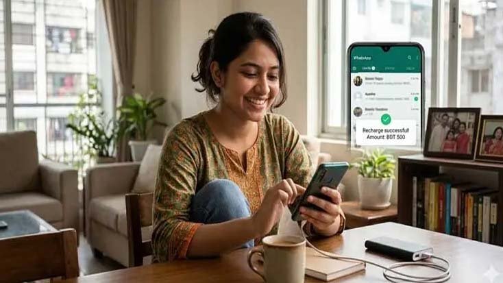 নতুন চমক, হোয়াটসঅ্যাপেই হবে মোবাইল রিচার্জ
