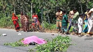 রূপসা-মোংলা মহাসড়কে প্রাণ গেল নারীর