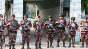 শেরপুরে কড়া নজরদারি দায়িত্বে ১৬ প্লাটুন বিজিবি