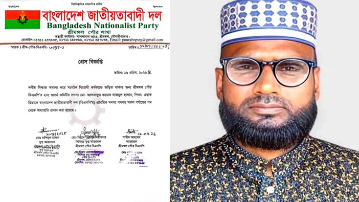 শ্রীমঙ্গলে ওয়ার্ড বিএনপি নেতা আলতাফকে দল থেকে অব্যাহতি