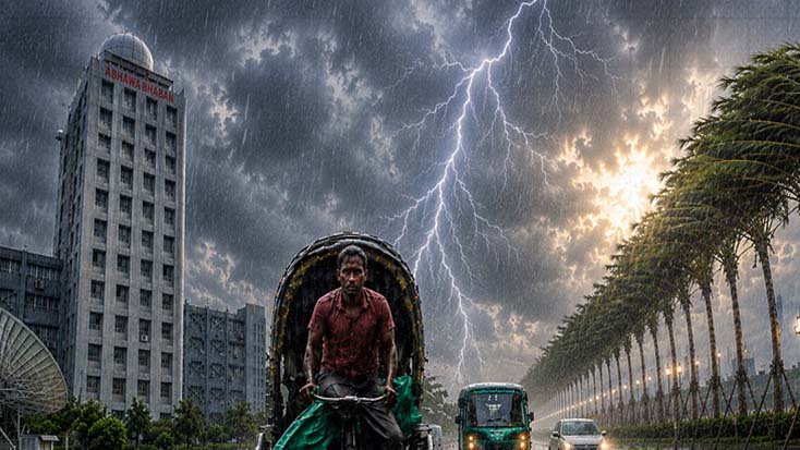 ঢাকায় বজ্রবৃষ্টির আভাস