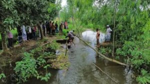শেরপুরের উপজেলা নির্বাহী কর্মকর্তার হস্তক্ষেপে অপসারণ হলো খালের অবৈধ বাধ