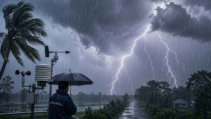 সন্ধ্যার মধ্যে আট অঞ্চলে ঝড়ের আভাস