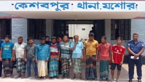 কেশবপুরে অভিযানে নারীসহ ১১ আসামি গ্রেফতার