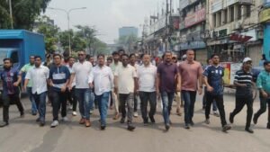 ষড়যন্ত্র কারীদের বিরুদ্ধে হুশিয়ার নিউমার্কেট থানায় যুবদল