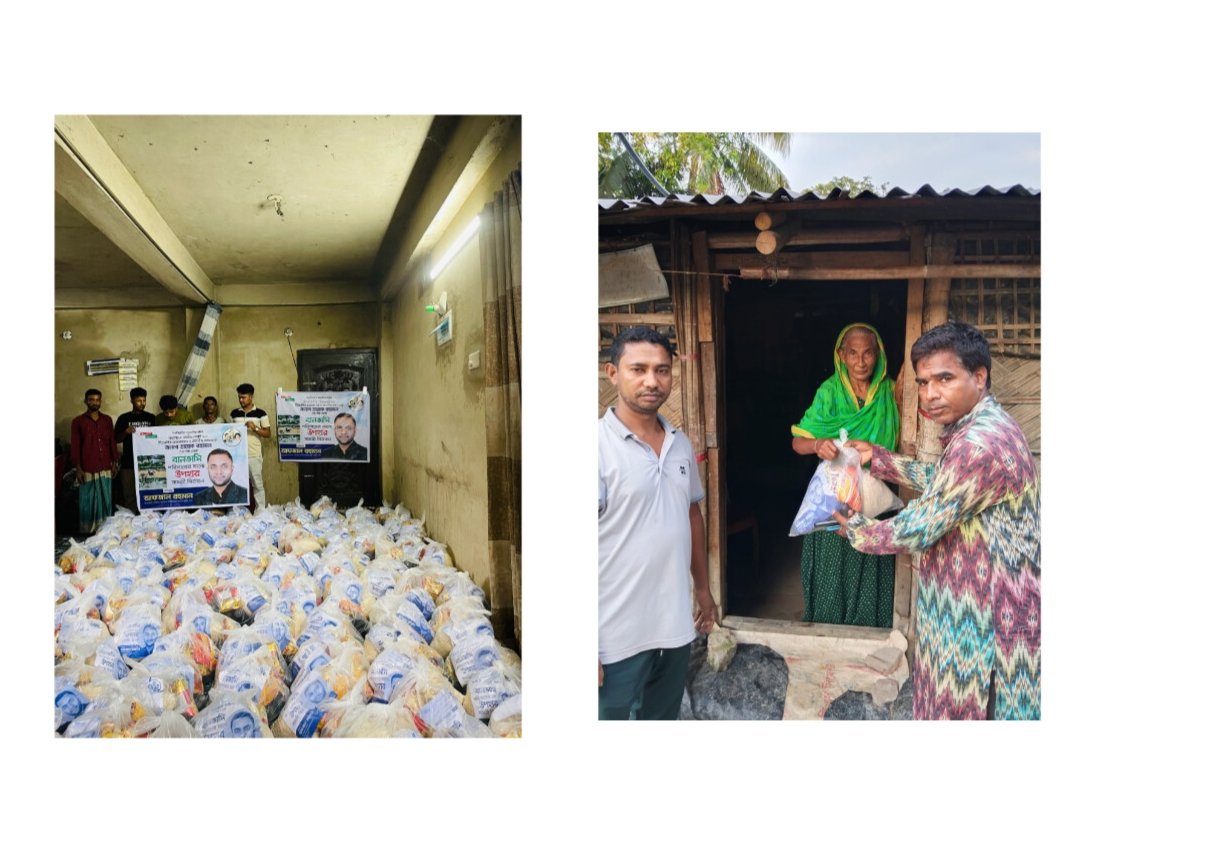 বাঁশখালীতে বন্যার্তদের পাশে ছাত্রদল নেতা আফজাল রহমান, ৩০০ পরিবার পেল ত্রাণ