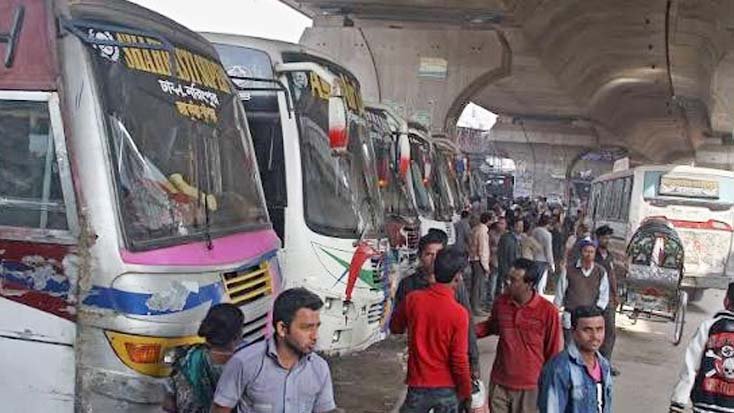 গুলিস্তানের আন্তঃজেলা বাস কাউন্টার বন্ধ দুর্ভোগে দক্ষিণ-পশ্চিমের ২১ জেলার মানুষ