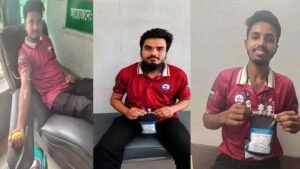 ঝিনাইগাতীতে রক্তদান সংগঠনের ৫৫০তম রক্তদান সম্পন্ন