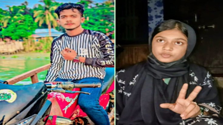 বিয়ের দাবিতে ছেলের বাড়িতে প্রেমিকার অনশন নেছারাবাদ