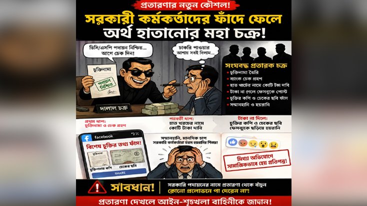 ডিসি-এসপি পদায়নের নামে কোটি টাকার প্রতারণা, টার্গেট সরকারি কর্মকর্তারা