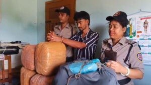 শান্তিগঞ্জে প্রাইভেটকার থেকে ৪০ কেজি গাঁজা উদ্ধার, চালক গ্রেফতার